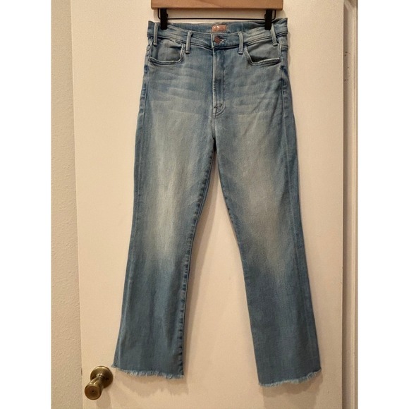 MOTHER Denim - Mother The Hustler Superior Ankle Fray Au Revoir Light Wash Sz 29 High Rise